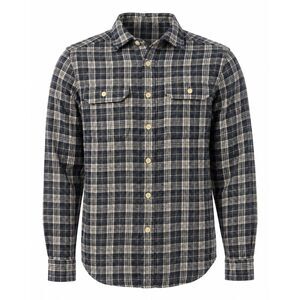 Grayers Heritage Flannels Men’s L Navy Plaid Cotton Grunge Workwear Shirt